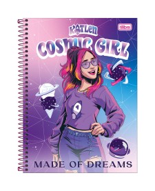 imagem principal do produto Caderno Espiral Capa Dura Universitário 15 Matérias Emilly Vick 240 Folhas