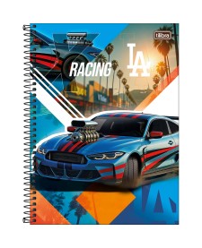 imagem principal do produto Caderno Espiral Capa Dura Universitário 15 Matérias X-Racing 240 Folhas