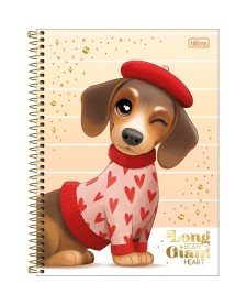 imagem principal do produto Caderno Espiral Capa Dura Universitário 16 Matérias Brownie 256 Folhas