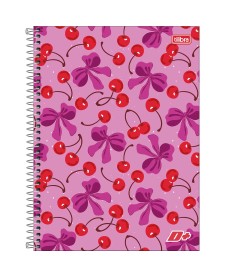 imagem principal do produto Caderno Espiral Capa Dura Universitário 16 Matérias D+ Feminino 320 Folhas