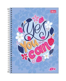 imagem principal do produto Caderno Espiral Capa Dura Universitário 16 Matérias D+ Feminino 320 Folhas