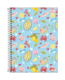 imagem principal do produto Caderno Espiral Capa Dura Universitário 16 Matérias D+ Feminino 320 Folhas