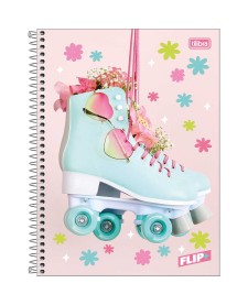 imagem principal do produto Caderno Espiral Capa Dura Universitário 16 Matérias Flip+ Feminino 320 Folhas 