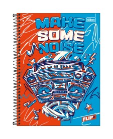 imagem principal do produto Caderno Espiral Capa Dura Universitário 16 Matérias Flip+ Masculino 320 Folhas