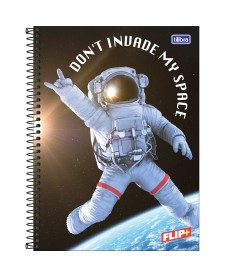 imagem principal do produto Caderno Espiral Capa Dura Universitário 16 Matérias Flip+ Masculino 320 Folhas