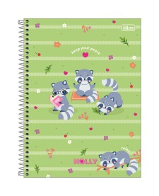 imagem principal do produto Caderno Espiral Capa Dura Universitário 16 Matérias Holly 256 Folhas