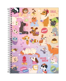 imagem principal do produto Caderno Espiral Capa Dura Universitário 16 Matérias Hug Me 256 Folhas