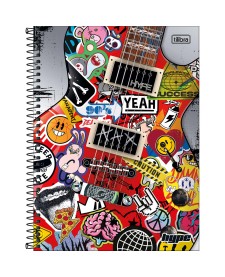 imagem principal do produto Caderno Espiral Capa Dura Universitário 16 Matérias Hype 256 Folhas