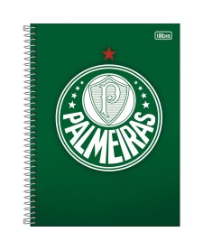 imagem principal do produto Caderno Espiral Capa Dura Universitário 16 Matérias Palmeiras 256 Folhas