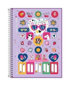imagem de detalhe produto Caderno Espiral Capa Dura Universitário 16 Matérias Show Feminino 256 Folhas
