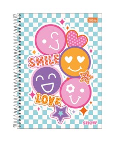 imagem principal do produto Caderno Espiral Capa Dura Universitário 16 Matérias Show Feminino 256 Folhas