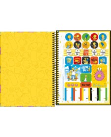 imagem de detalhe produto Caderno Espiral Capa Dura Universitário 16 Matérias Simpsons 256 Folhas