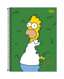 imagem principal do produto Caderno Espiral Capa Dura Universitário 16 Matérias Simpsons 256 Folhas