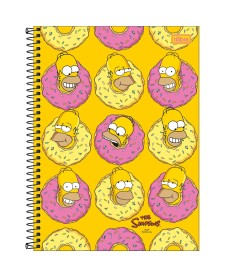 imagem principal do produto Caderno Espiral Capa Dura Universitário 16 Matérias Simpsons 256 Folhas