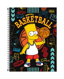 imagem principal do produto Caderno Espiral Capa Dura Universitário 16 Matérias Simpsons 256 Folhas
