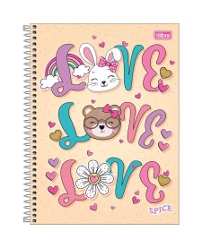 imagem principal do produto Caderno Espiral Capa Dura Universitário 16 Matérias Spice Feminino 256 Folhas 