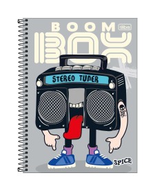 imagem principal do produto Caderno Espiral Capa Dura Universitário 16 Matérias Spice Masculino 256 Folhas