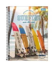 imagem principal do produto Caderno Espiral Capa Dura Universitário 16 Matérias Zoom+ Masculino 320 Folhas