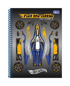 imagem principal do produto Caderno Espiral Capa Dura Universitário 2 em 1 10 Matérias Hot Wheels Fórmula 1 160 Folhas