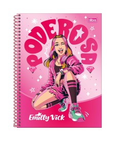 imagem principal do produto Caderno Espiral Capa Dura Universitário 2 em 1 Emilly Vick 160 Folhas