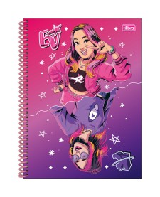 imagem principal do produto Caderno Espiral Capa Dura Universitário 2 em 1 Emilly Vick 80 Folhas