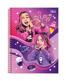 imagem principal do produto Caderno Espiral Capa Dura Universitário 2 em 1 Emilly Vick 80 Folhas