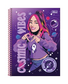 imagem principal do produto Caderno Espiral Capa Dura Universitário 2 em 1 Emilly Vick 80 Folhas