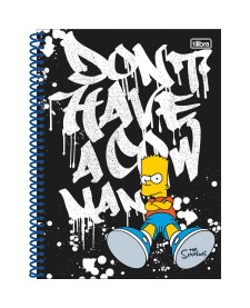 imagem principal do produto Caderno Espiral Capa Dura Universitário 2 em 1 Simpsons 80 Folhas