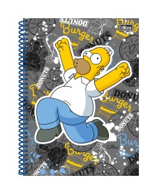imagem principal do produto Caderno Espiral Capa Dura Universitário 2 em 1 Simpsons 80 Folhas
