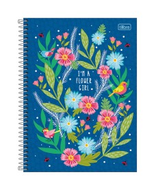 imagem principal do produto Caderno Espiral Capa Dura Universitário 20 Matérias Charme 320 Folhas