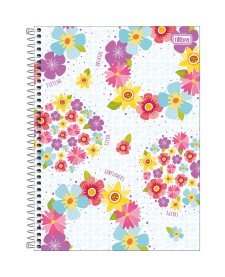 imagem principal do produto Caderno Espiral Capa Dura Universitário 20 Matérias Charme 320 Folhas