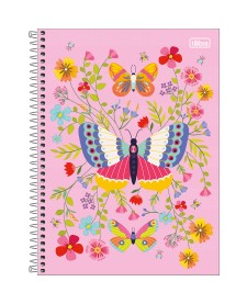 imagem principal do produto Caderno Espiral Capa Dura Universitário 20 Matérias Charme 320 Folhas