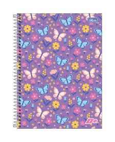 imagem principal do produto Caderno Espiral Capa Dura Universitário 20 Matérias D+ Feminino 400 Folhas