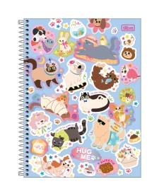 imagem principal do produto Caderno Espiral Capa Dura Universitário 20 Matérias Hug Me 320 Folhas