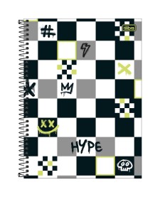 imagem principal do produto Caderno Espiral Capa Dura Universitário 20 Matérias Hype 320 Folhas