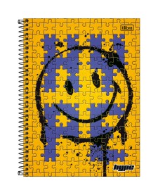 imagem principal do produto Caderno Espiral Capa Dura Universitário 20 Matérias Hype 320 Folhas