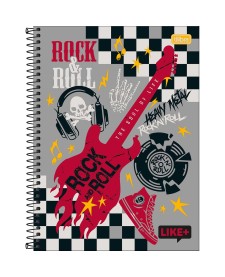 imagem principal do produto Caderno Espiral Capa Dura Universitário 20 Matérias Like+ Masculino 400 Folhas