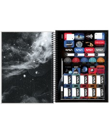 imagem de detalhe produto Caderno Espiral Capa Dura Universitário 20 Matérias Nasa 320 Folhas