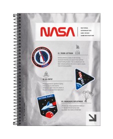 imagem principal do produto Caderno Espiral Capa Dura Universitário 20 Matérias Nasa 320 Folhas