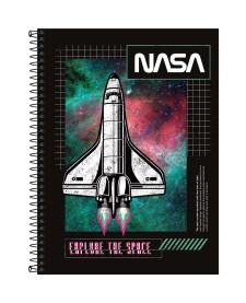 imagem principal do produto Caderno Espiral Capa Dura Universitário 20 Matérias Nasa 320 Folhas