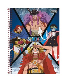 imagem principal do produto Caderno Espiral Capa Dura Universitário 20 Matérias One Piece 320 Folhas