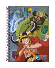 imagem principal do produto Caderno Espiral Capa Dura Universitário 20 Matérias One Piece 320 Folhas