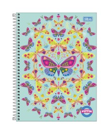 imagem principal do produto Caderno Espiral Capa Dura Universitário 20 Matérias Pepper Feminino 320 Folhas