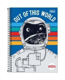 imagem principal do produto Caderno Espiral Capa Dura Universitário 20 Matérias Pepper Masculino 320 Folhas