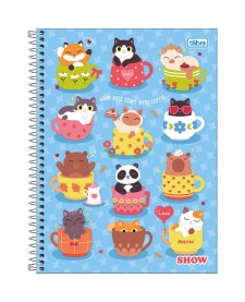 imagem principal do produto Caderno Espiral Capa Dura Universitário 20 Matérias Show Feminino 320 Folhas