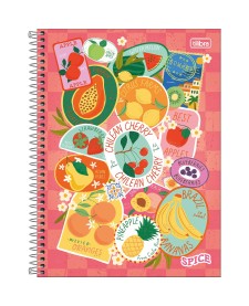 imagem principal do produto Caderno Espiral Capa Dura Universitário 20 Matérias Spice Feminino 320 Folhas 