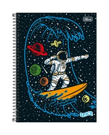 imagem principal do produto Caderno Espiral Capa Dura Universitário 20 Matérias Spice Masculino 320 Folhas