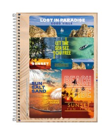 imagem de detalhe produto Caderno Espiral Capa Dura Universitário 20 Matérias Summer 320 Folhas