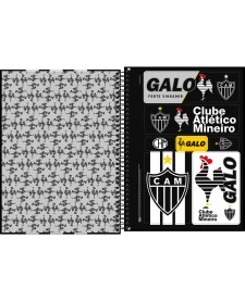 imagem de detalhe produto Caderno Espiral Capa Dura Universitário Connect 1 Matéria Atlético Mineiro 80 Folhas.