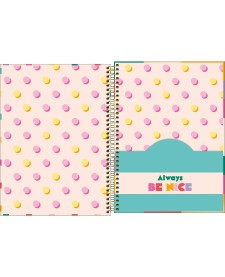 imagem de detalhe produto Caderno Espiral Capa Dura Universitário Connect 1 Matéria Be Nice 80 Folhas